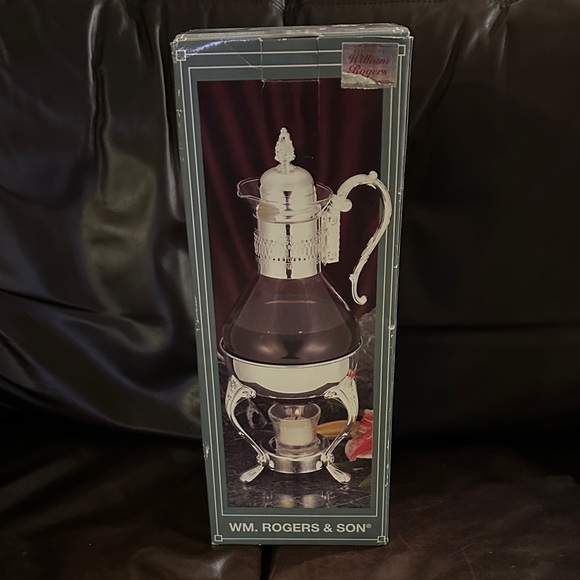 Wm Rogers Other - NIB William Rogers & Son Silver-Plated Coffee Carafe and Stand With Candle Cup